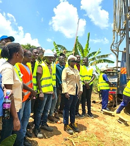Civil Engineering Students Witness Borehole Drilling at Kasozi Health Centre III