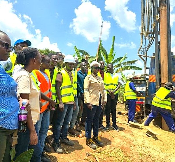 Civil Engineering Students Witness Borehole Drilling at Kasozi Health Centre III