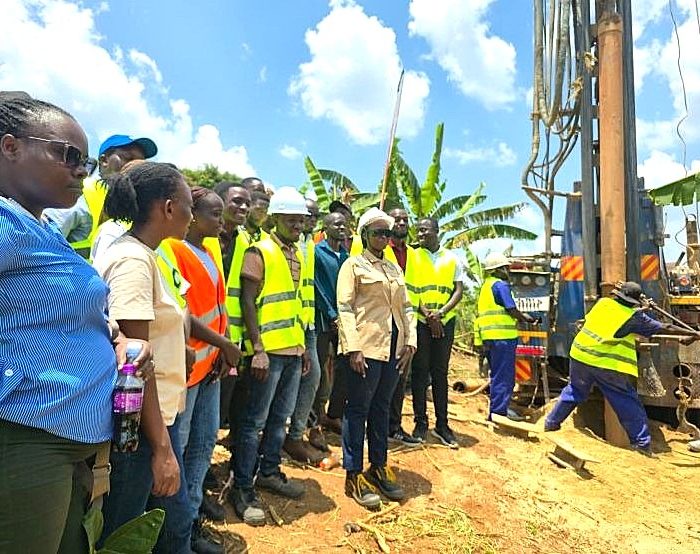 Civil Engineering Students Witness Borehole Drilling at Kasozi Health Centre III