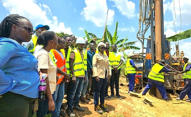 Civil Engineering Students Witness Borehole Drilling at Kasozi Health Centre III
