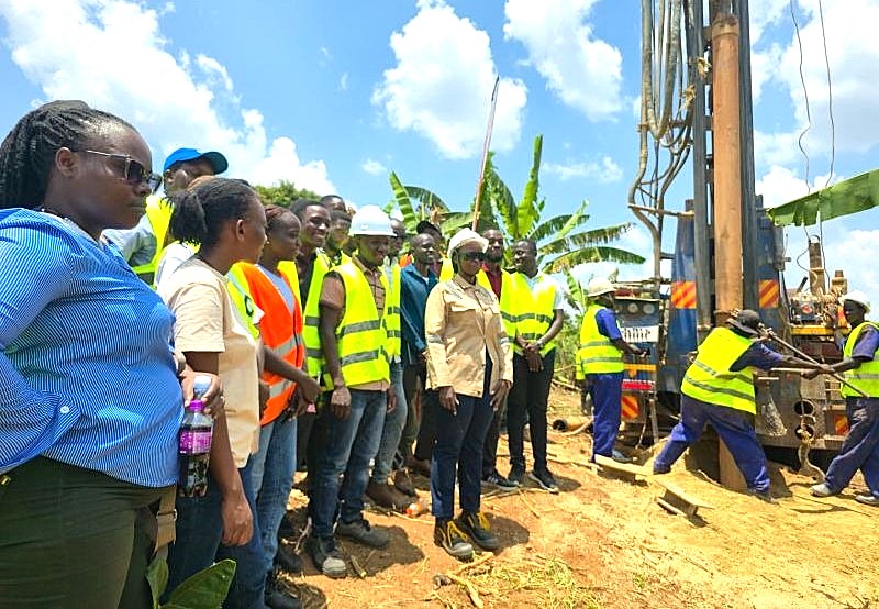 Civil Engineering Students Witness Borehole Drilling at Kasozi Health Centre III