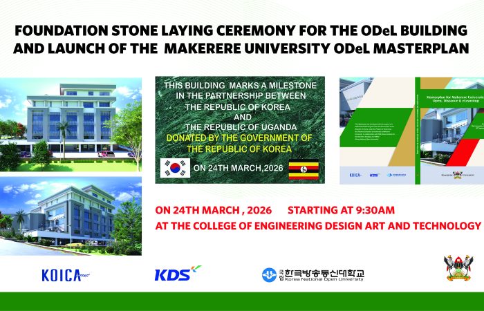 Foundation stone laying ceremony for the ODeL building and launch the Makerere University ODeL Masterplan.