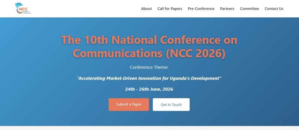 The Uganda Communications Commission (UCC), in collaboration with Makerere University, is pleased to announce the 10th National Conference on Communications (NCC 2026). This milestone edition marks a decade of fostering research, innovation, and knowledge exchange within Uganda's ICT ecosystem.