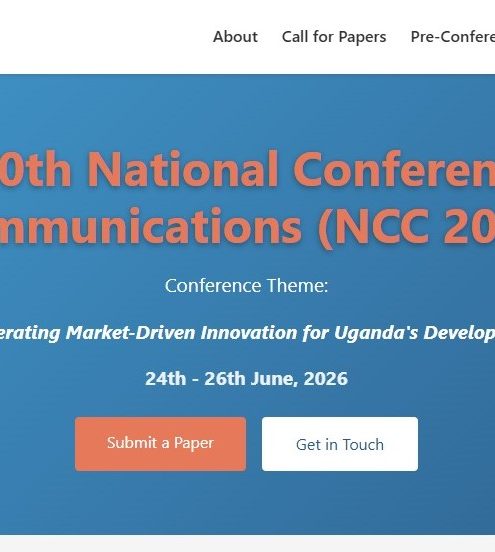 The Uganda Communications Commission (UCC), in collaboration with Makerere University, is pleased to announce the 10th National Conference on Communications (NCC 2026). This milestone edition marks a decade of fostering research, innovation, and knowledge exchange within Uganda's ICT ecosystem.