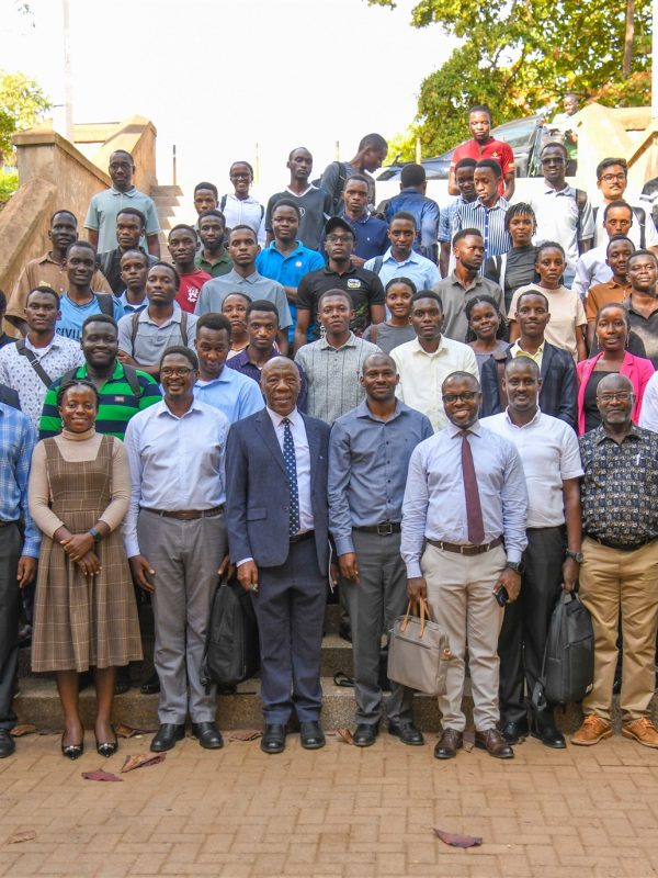 Stakeholders, Industry representatives, the academic and students pose for a picture in front of the CEDAT following the launch of the developed tools developed as part of the LIVWA project, August 26th, 2026.