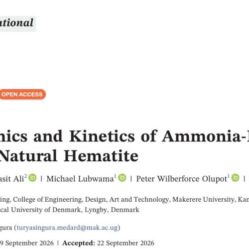 Makerere University Researchers Explore Ammonia-Based Technology for Greener Iron and Steel Production