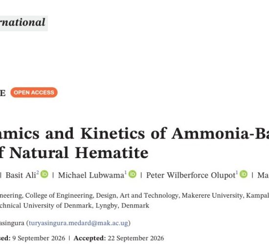 Makerere University Researchers Explore Ammonia-Based Technology for Greener Iron and Steel Production