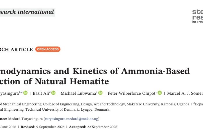Makerere University Researchers Explore Ammonia-Based Technology for Greener Iron and Steel Production