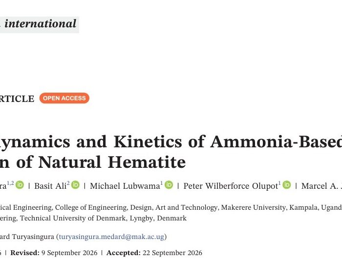 Makerere University Researchers Explore Ammonia-Based Technology for Greener Iron and Steel Production