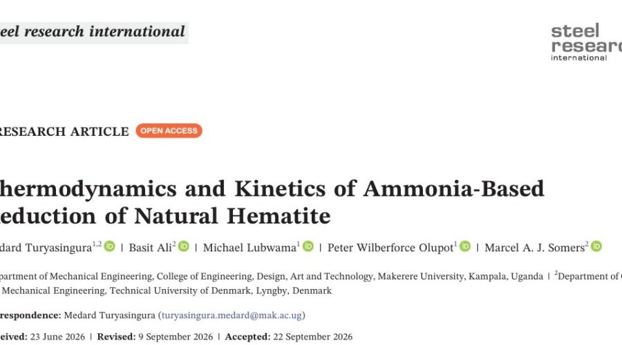 Makerere University Researchers Explore Ammonia-Based Technology for Greener Iron and Steel Production
