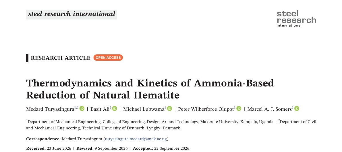 Makerere University Researchers Explore Ammonia-Based Technology for Greener Iron and Steel Production