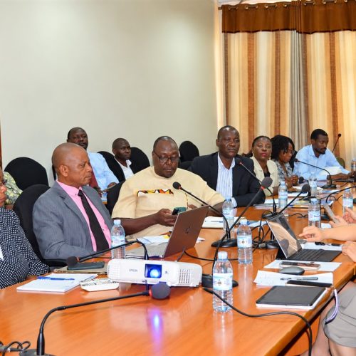 Delegates from Xintang University and officials from CEDAT during discussions on expanding academic collaboration and implementing a proposed dual degree program in Materials and Chemical Engineering at Makerere University.