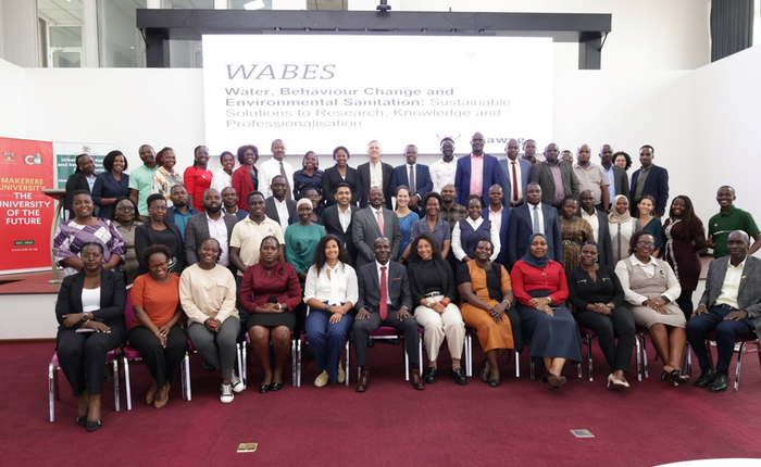 Participants at the WABES research dissemination workshop pose for a group picture