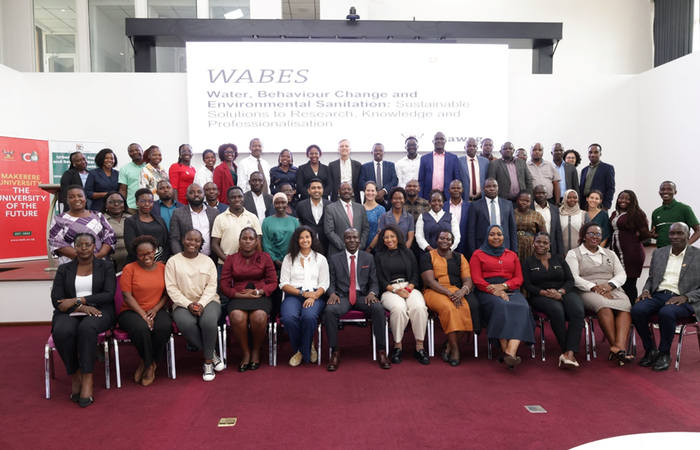 Participants at the WABES research dissemination workshop pose for a group picture