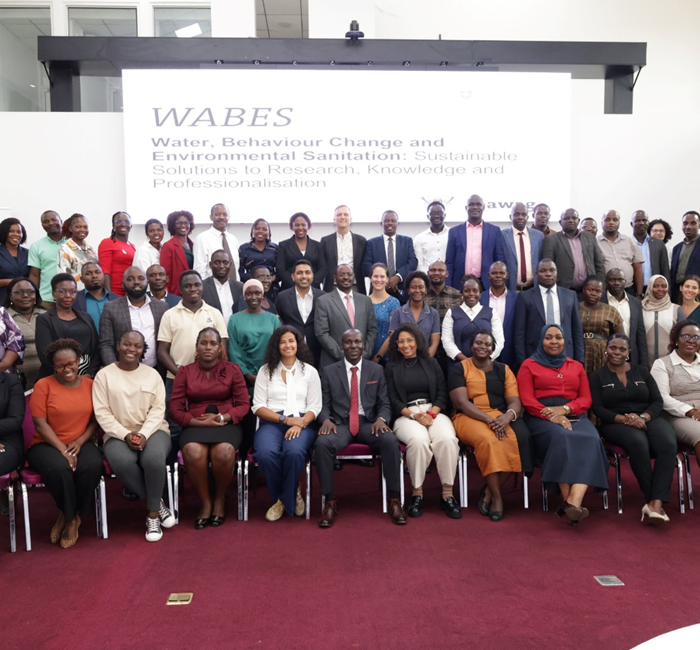 Participants at the WABES research dissemination workshop pose for a group picture