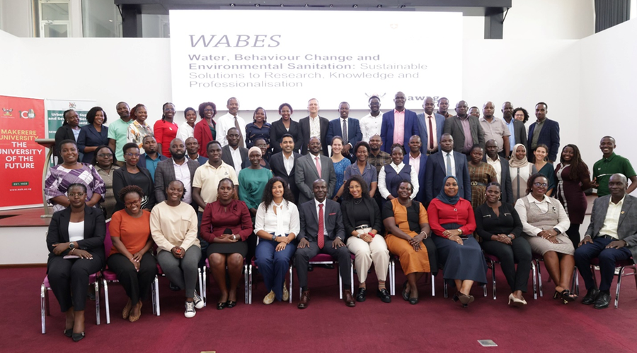 Participants at the WABES research dissemination workshop pose for a group picture